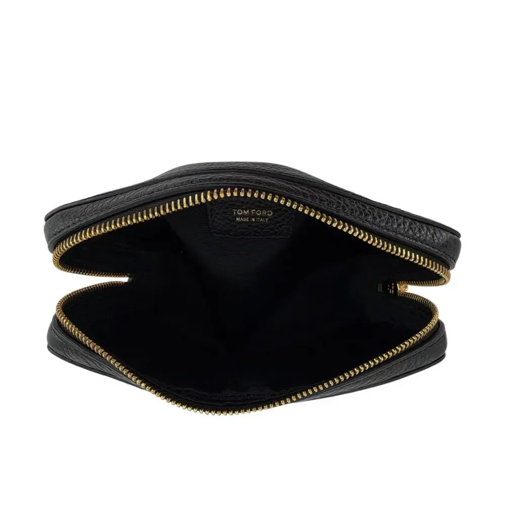 TOM FORD Medium Leather Cosmetics Case in Black